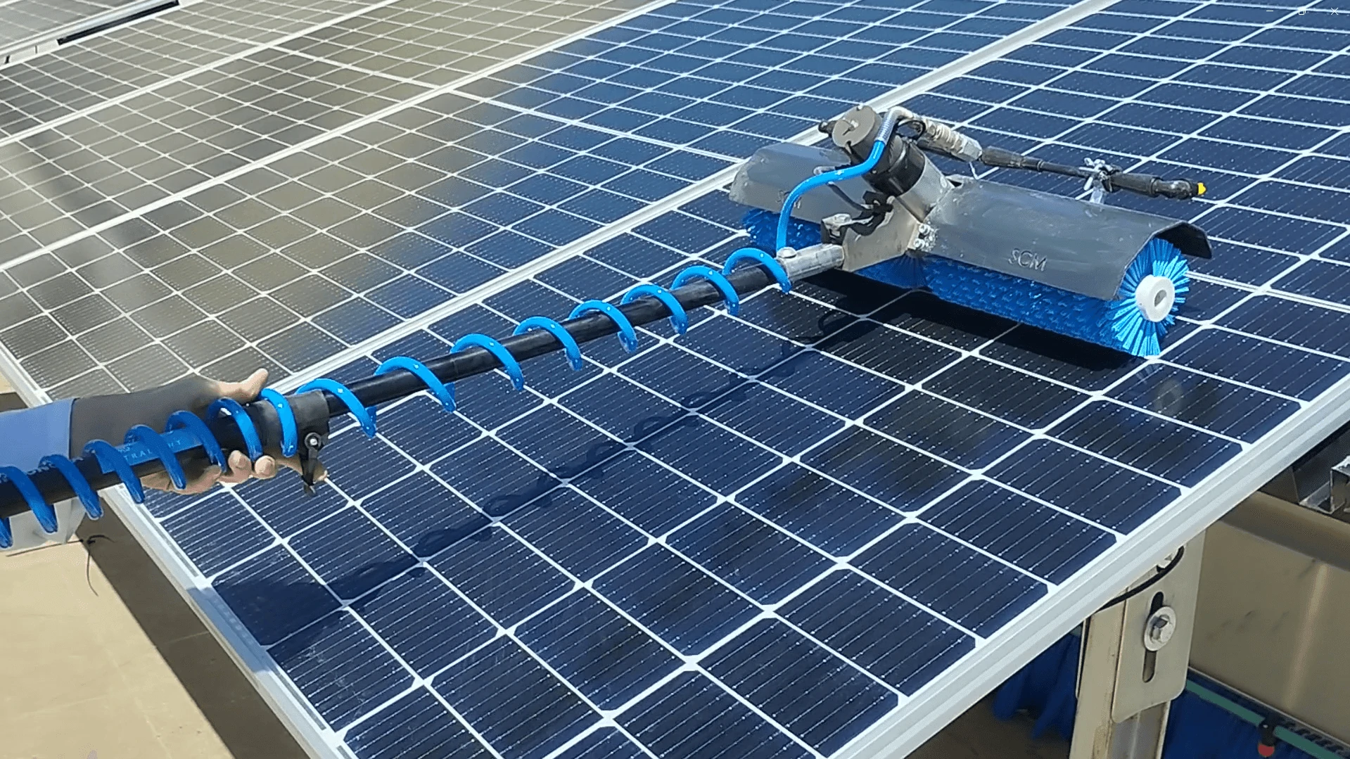 Professional solar panel cleaning in Melbourne using soft brushes and pure water to boost performance and extend panel life.